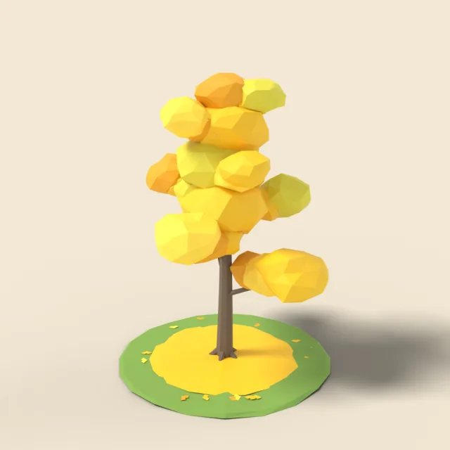 Ginkgo tree with yellow leaves