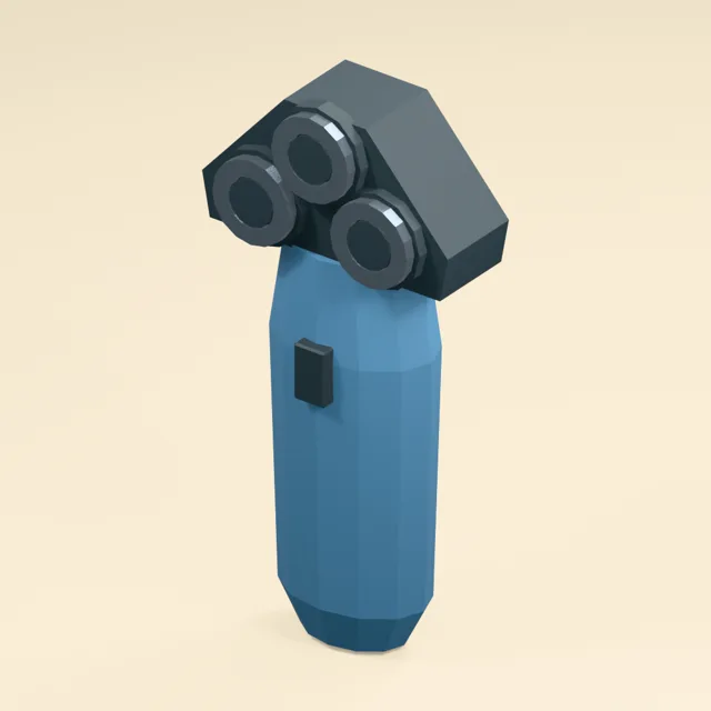 Three-head rotary electric shaver