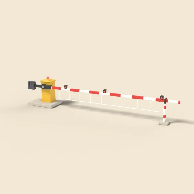 Railroad crossing barrier gate