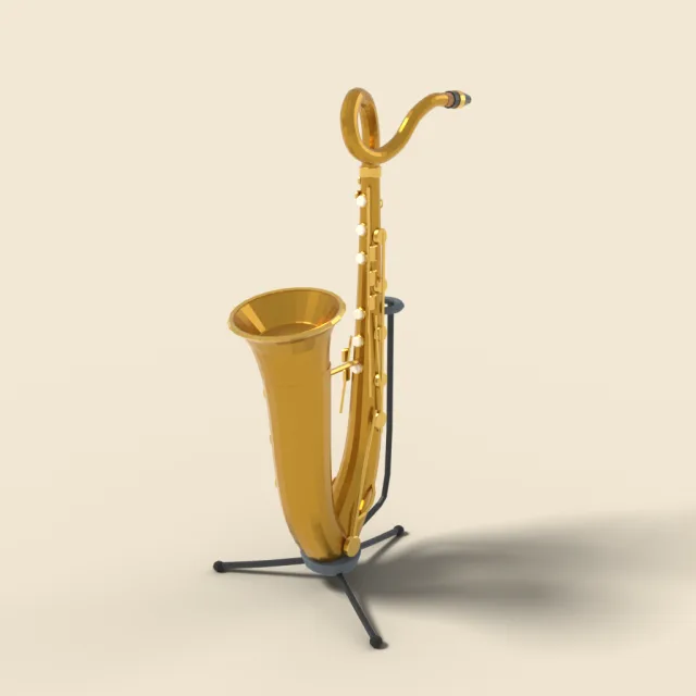 Baritone saxophone with loop