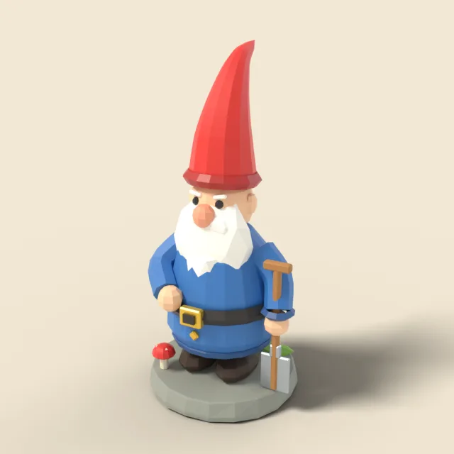 Garden gnome with red hat
