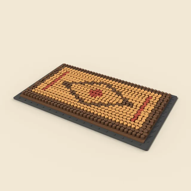Door mat with bristles