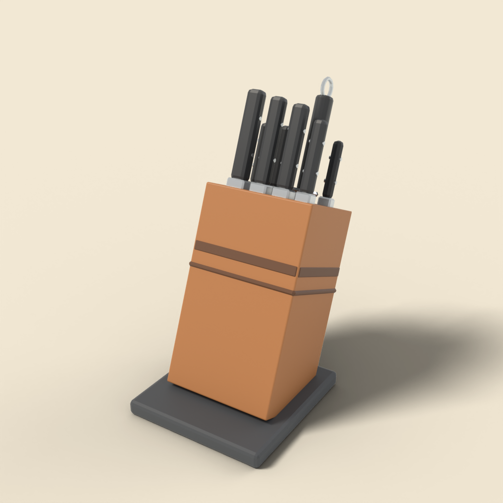 Kitchen knife block set