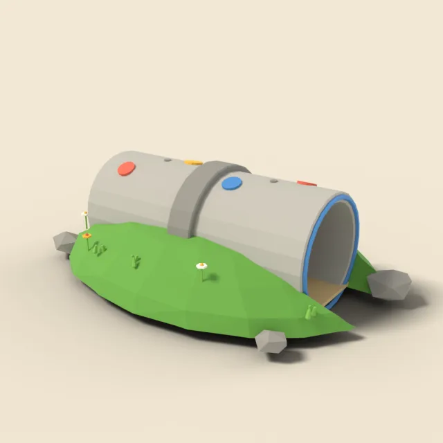 Concrete pipe tunnel