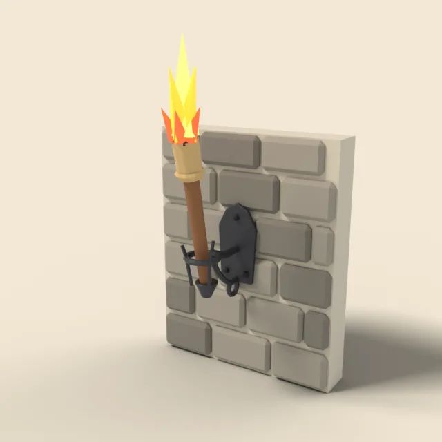 Wall-mounted torch sconce