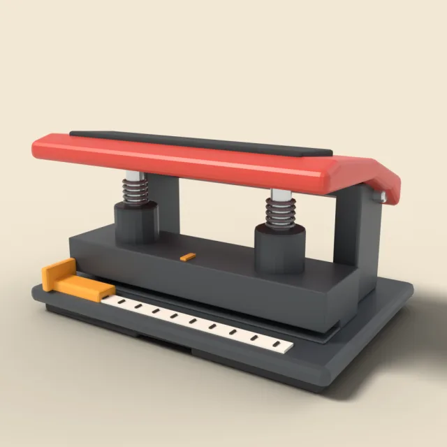 Two-hole paper punch