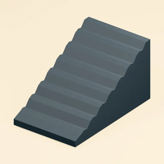 Serrated wheel chock with captured rear carrying loop