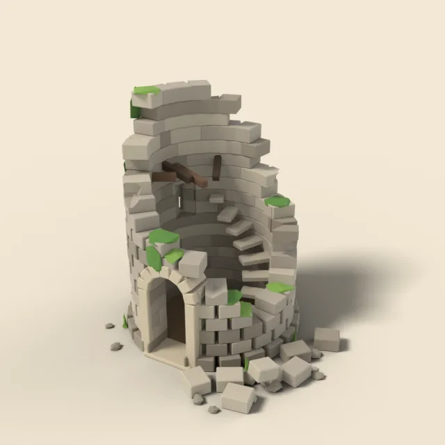 Ruined watchtower stump