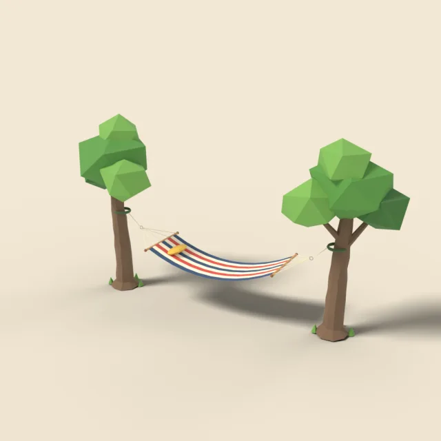 Garden hammock with wooden spreader bars