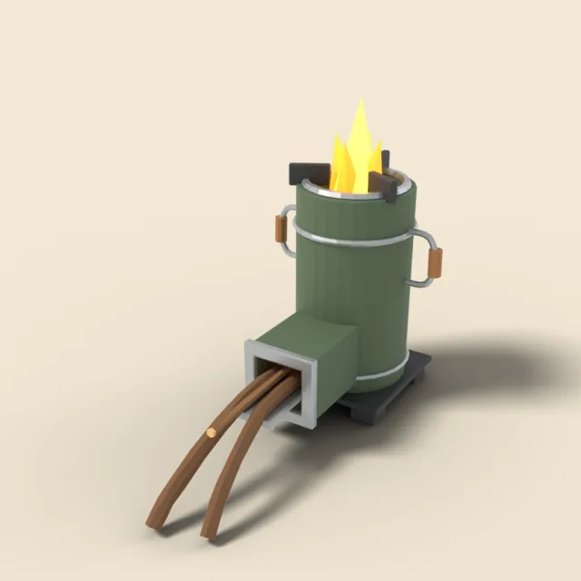 Wood-burning rocket stove