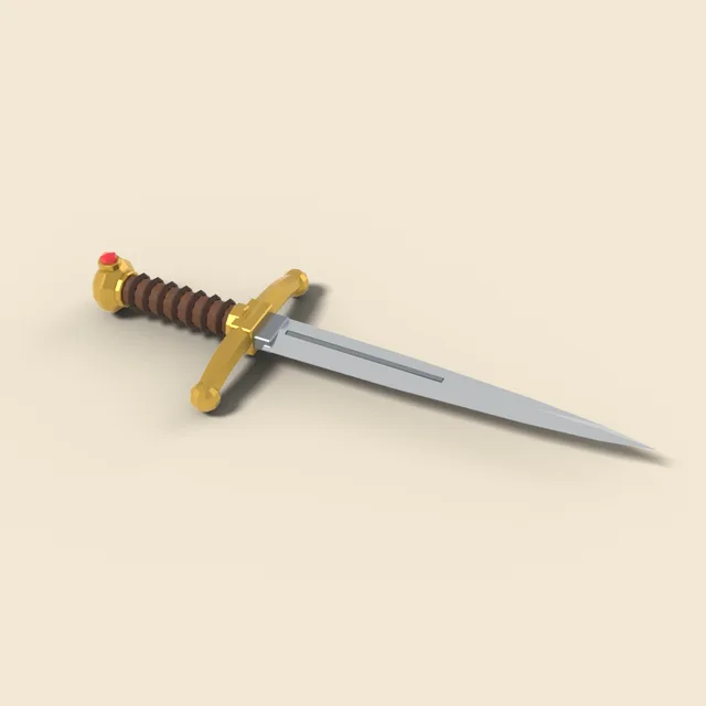 Steel dagger with crossguard