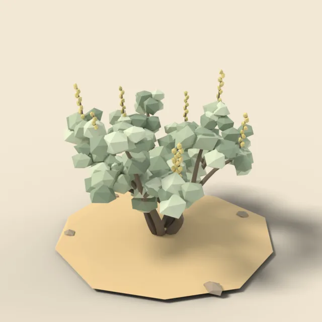 Desert sagebrush clump
