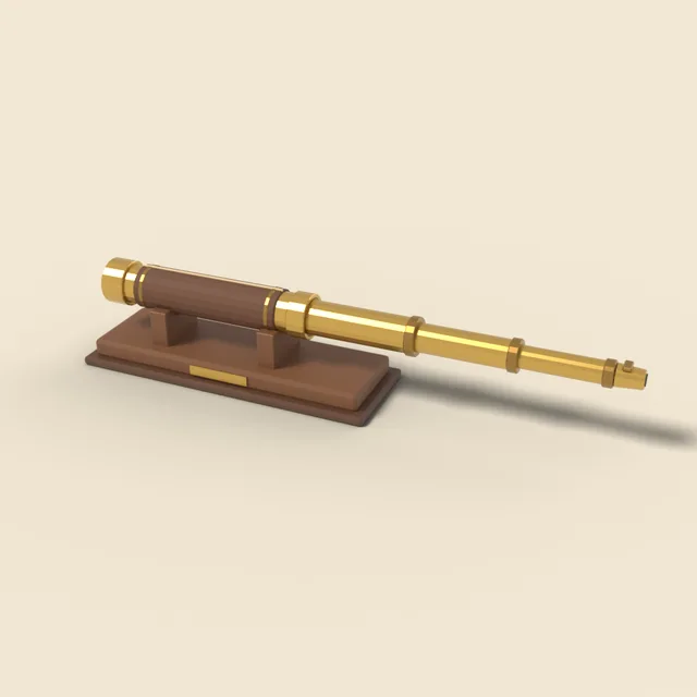 Brass navy spyglass extended