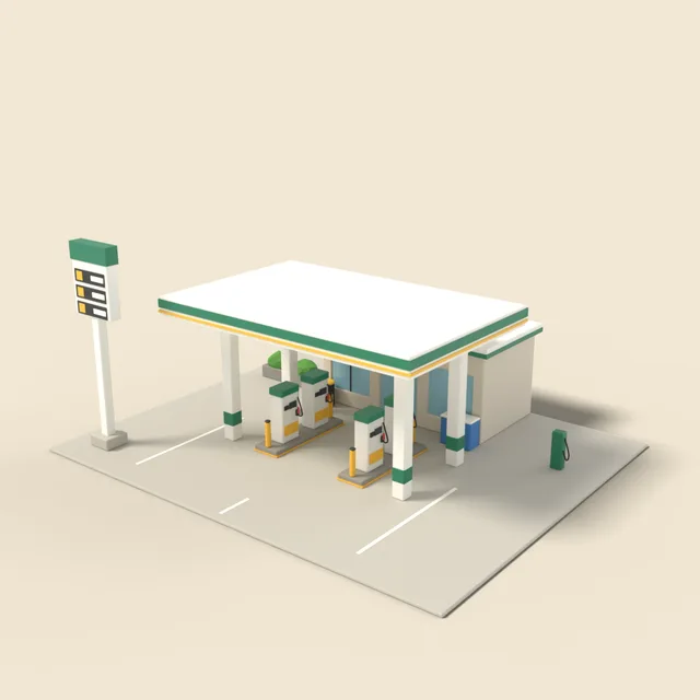Roadside fuel station