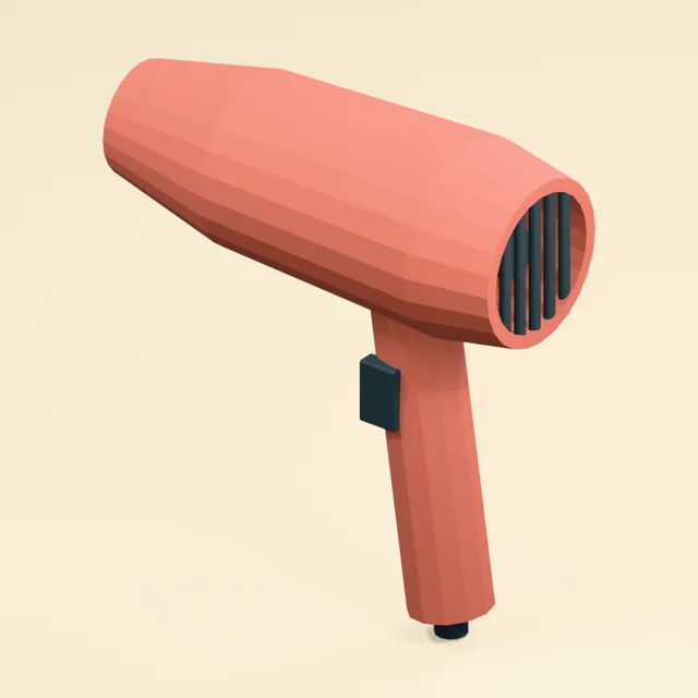 Vented handheld hair dryer