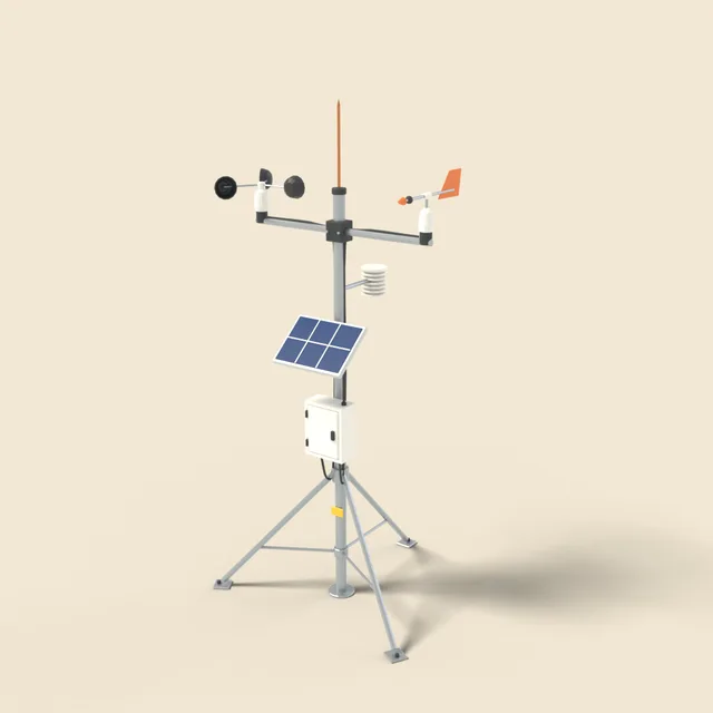 Cup anemometer weather mast