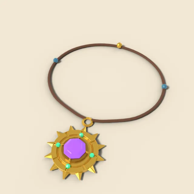 Talisman amulet with gem