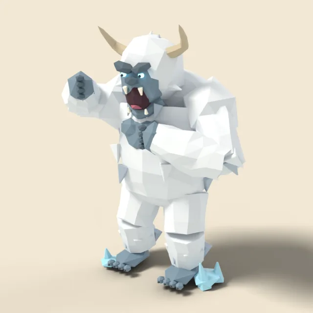 Yeti beating chest