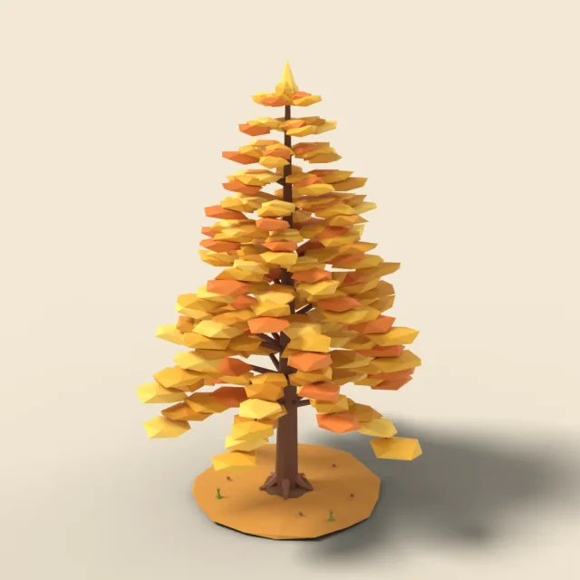 Larch tree with golden needles