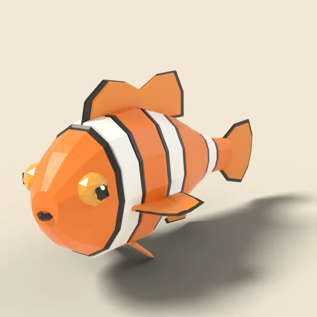 Swimming clownfish