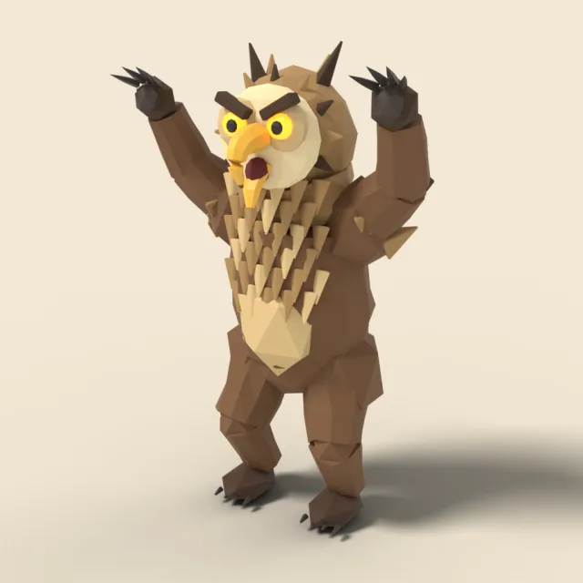 Owlbear rearing up
