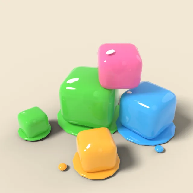 Slime jelly cubes
