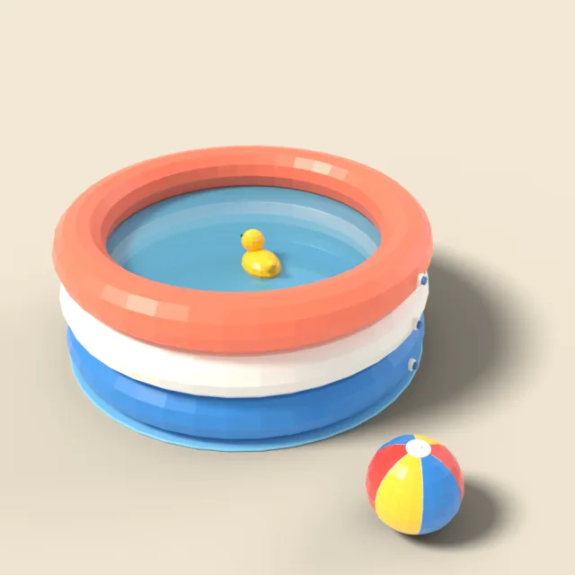 Inflatable paddling pool