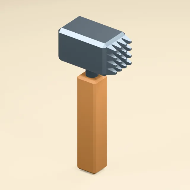 Square-face meat tenderizer