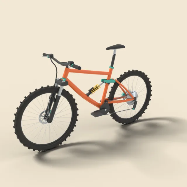 Mountain bike with suspension