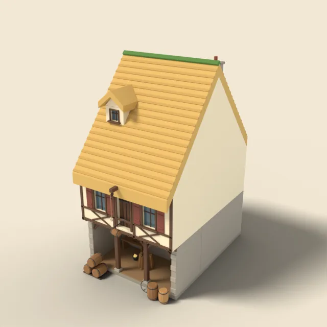 Cooper workshop house with open front