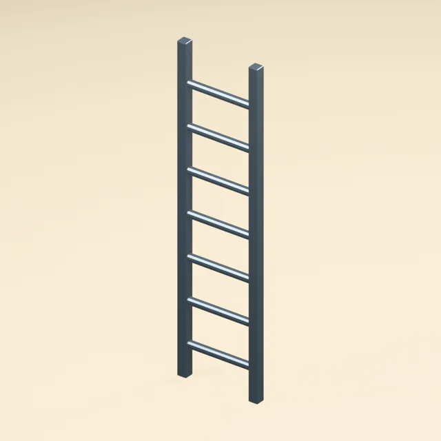 Seven-rung utility ladder