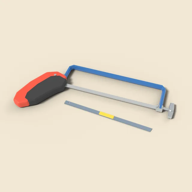 Hacksaw with spare blade
