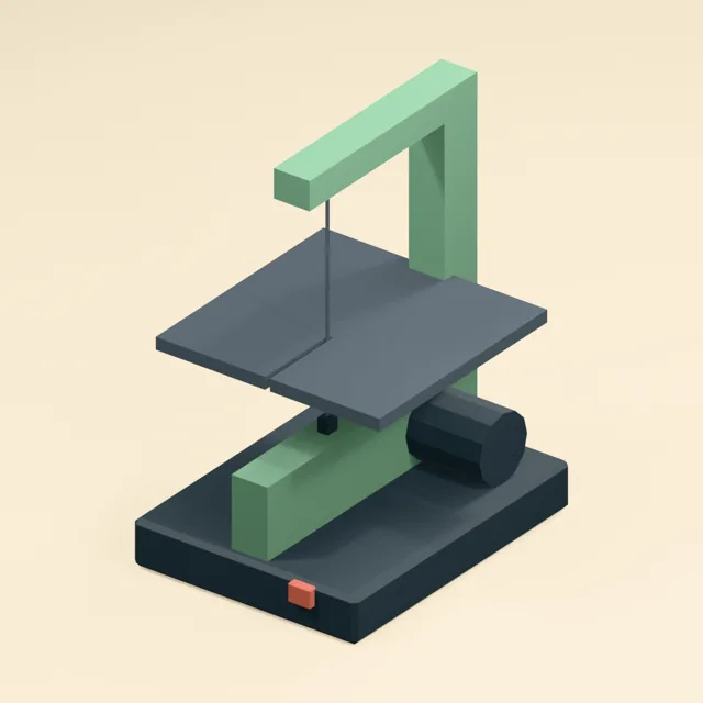 C-arm benchtop scroll saw