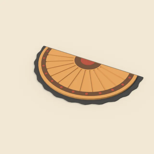 Half-moon entrance mat