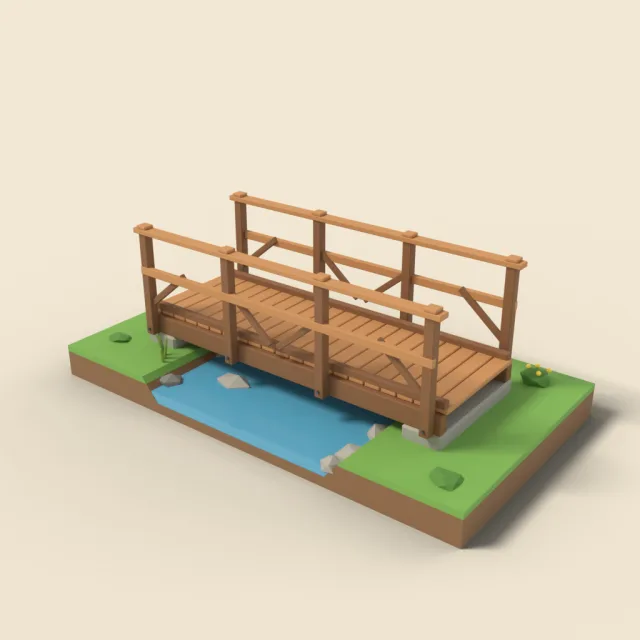 Small footbridge over stream