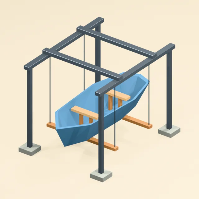 marina_boat_lift_contained_thwarts_floor_supported_legs