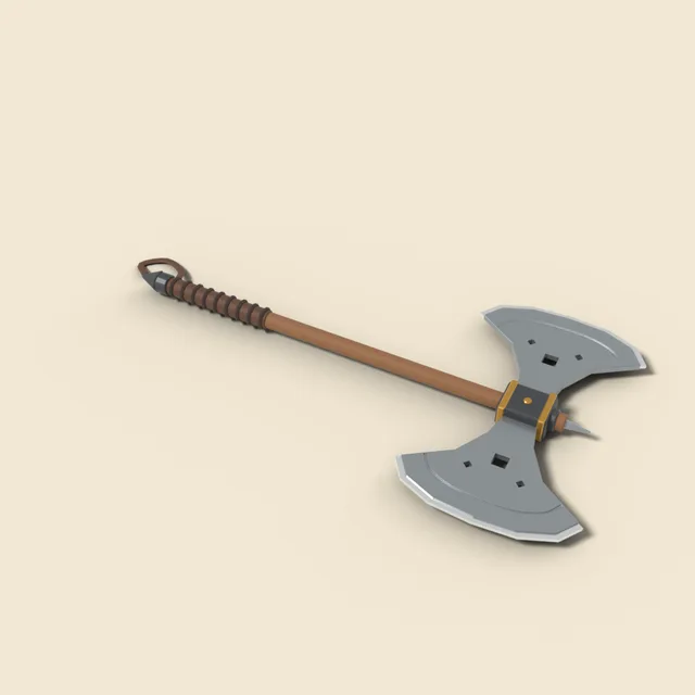 Double-bladed battle axe