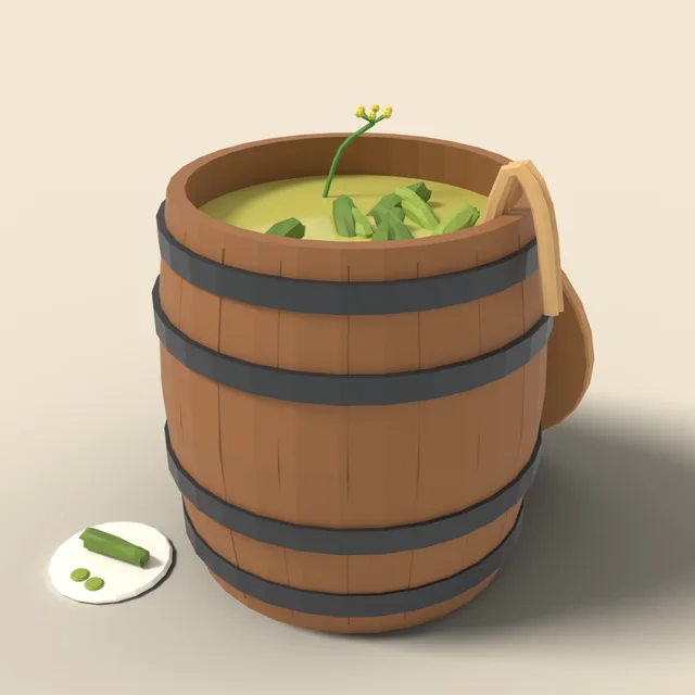 Pickle barrel with open top