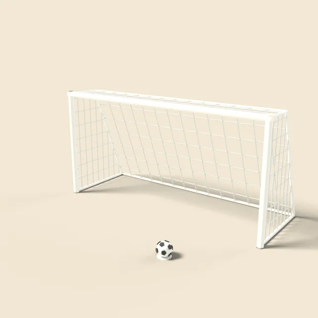 Soccer goal with ball