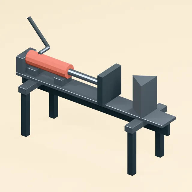 hydraulic_log_splitter_clear_bed_ram_pusher_fixed_wedge