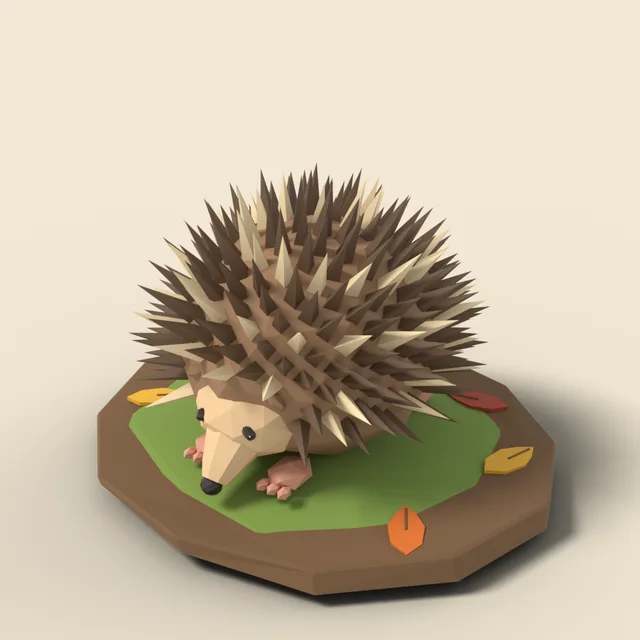 Curled-up hedgehog