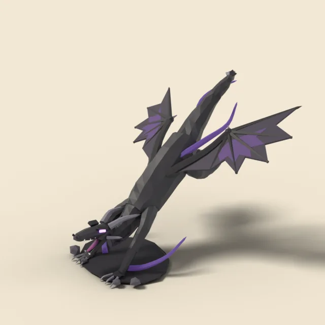 Black shadow dragon diving
