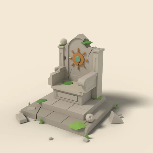 Ruined stone throne