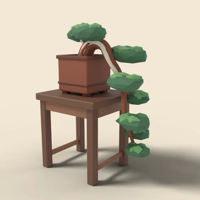 Bonsai juniper cascade style
