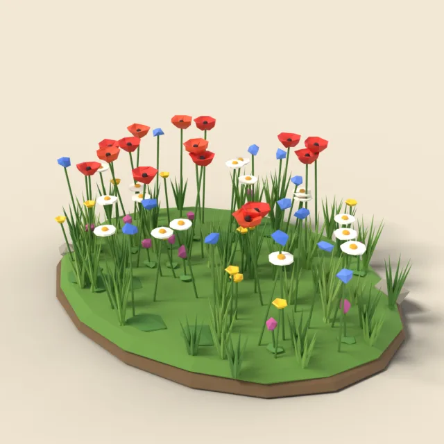 Mixed wildflower meadow patch
