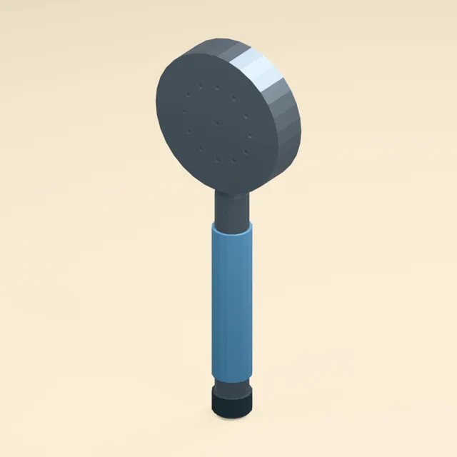 Hand shower with hollow connector and open spray jets