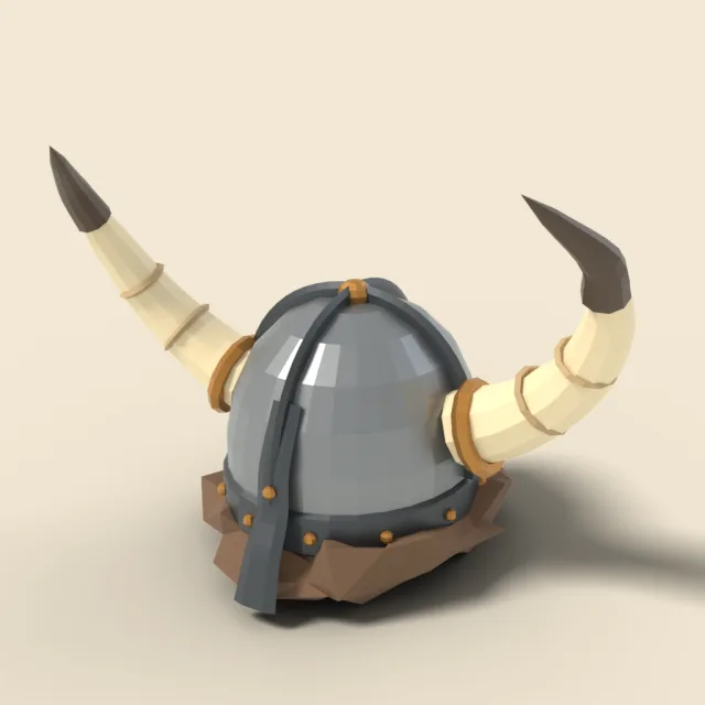 Horned barbarian helmet