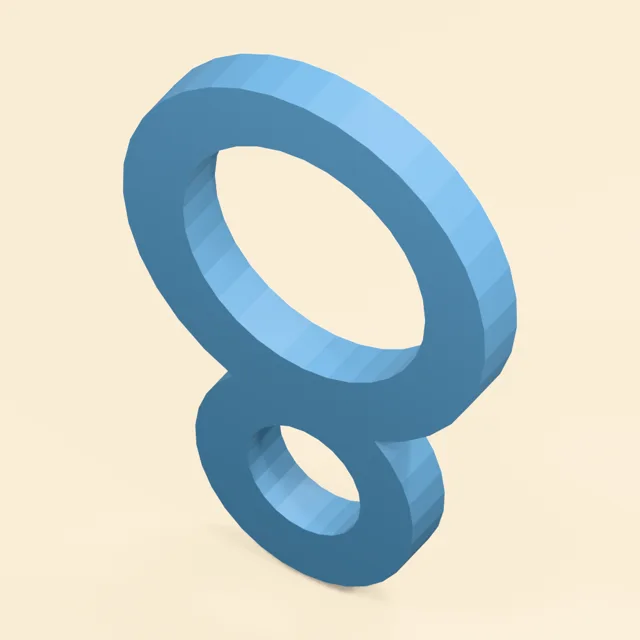 Figure-eight descender with continuous forged body and two rope eyes