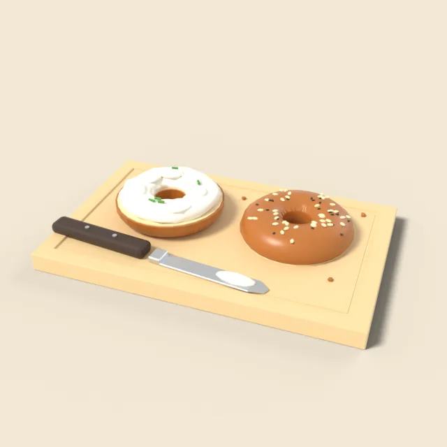 Bagel with cream cheese