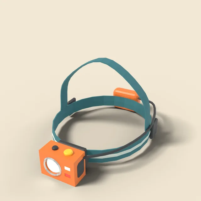 Outdoor headlamp with strap